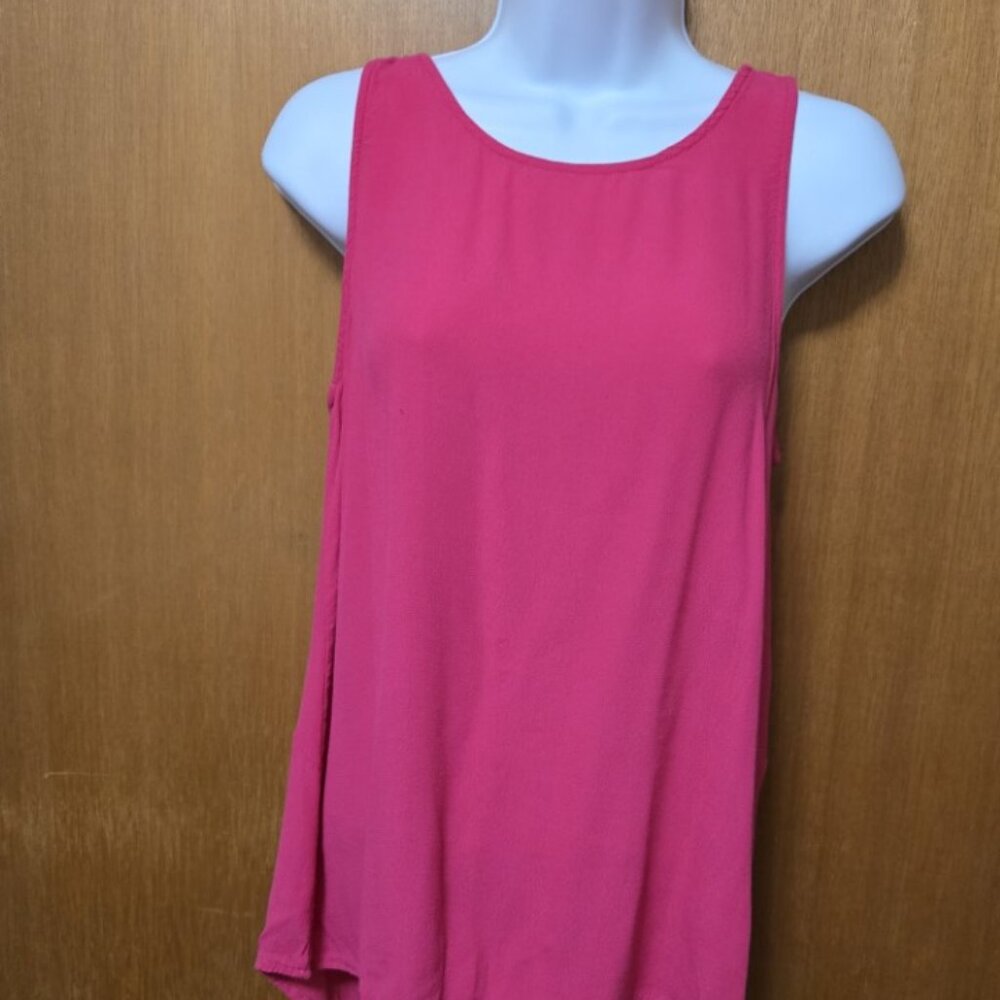 EVERLY Hot Pink Viscose Tank Top Women's Size S Open Back‎